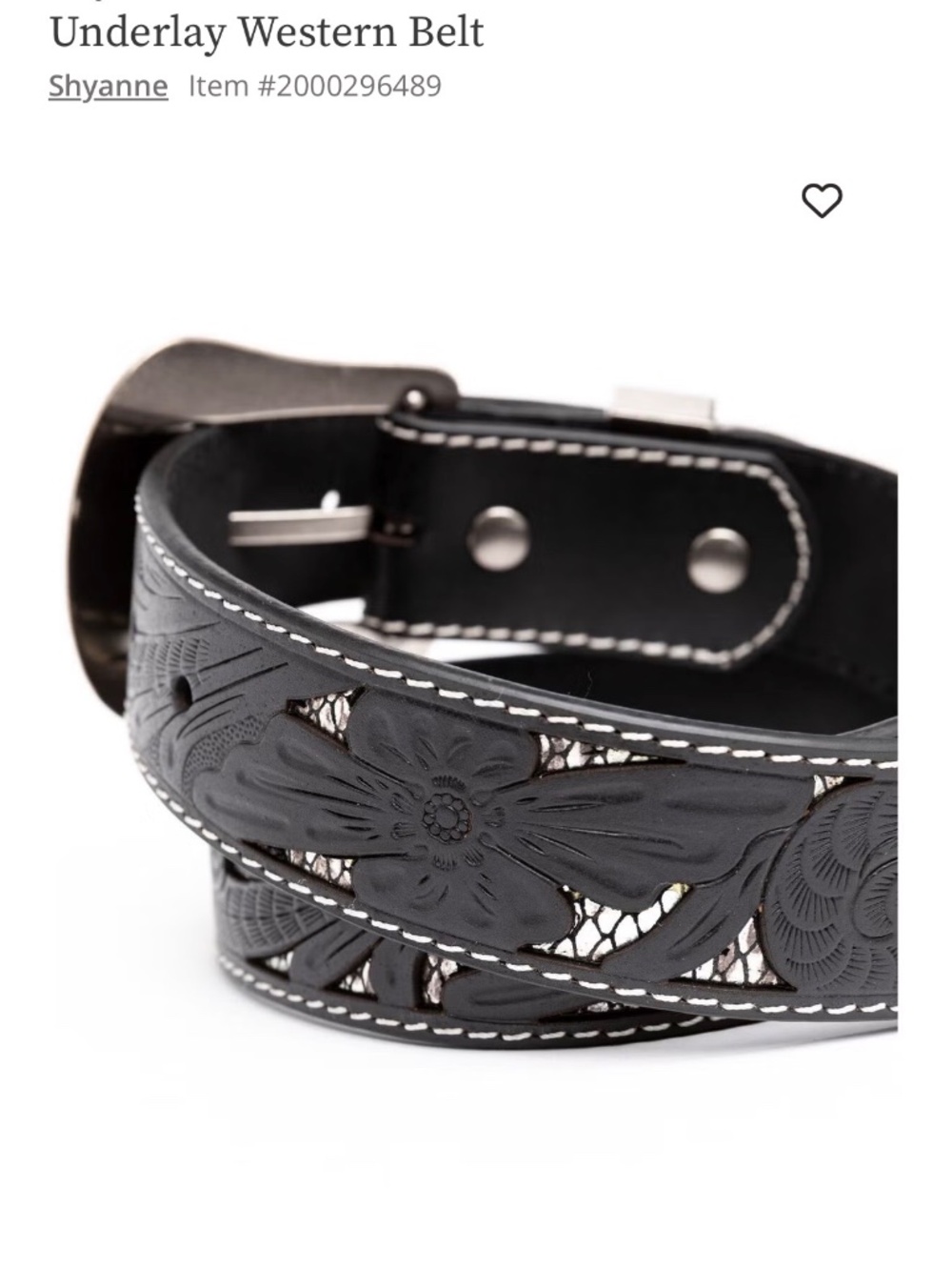Shyanne leather western belt women’s XL - Picture 2 of 4